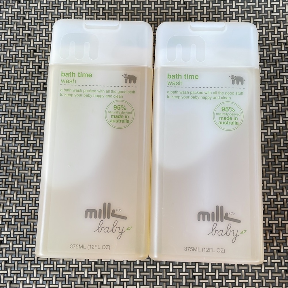 Milk Baby Bath Time Wash 95% Natural allergy Free Baby Wash
